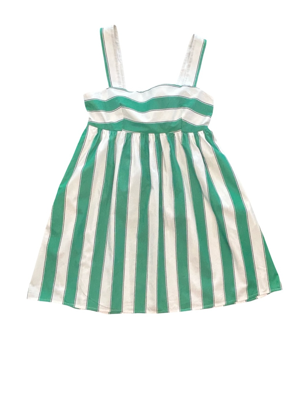 Gap green white striped poplin tie-back feminine coquette bow detail dress NWT S - Picture 5 of 11